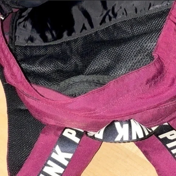 Victoria's Secret PINK Campus Backpack Black Orchid White Logo gently preloved - Picture 5 of 11